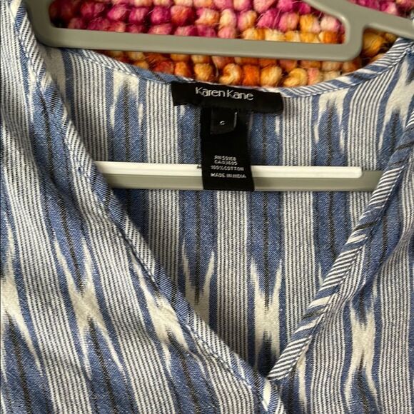 Blue Striped Women's Dress - Picture 4 of 5